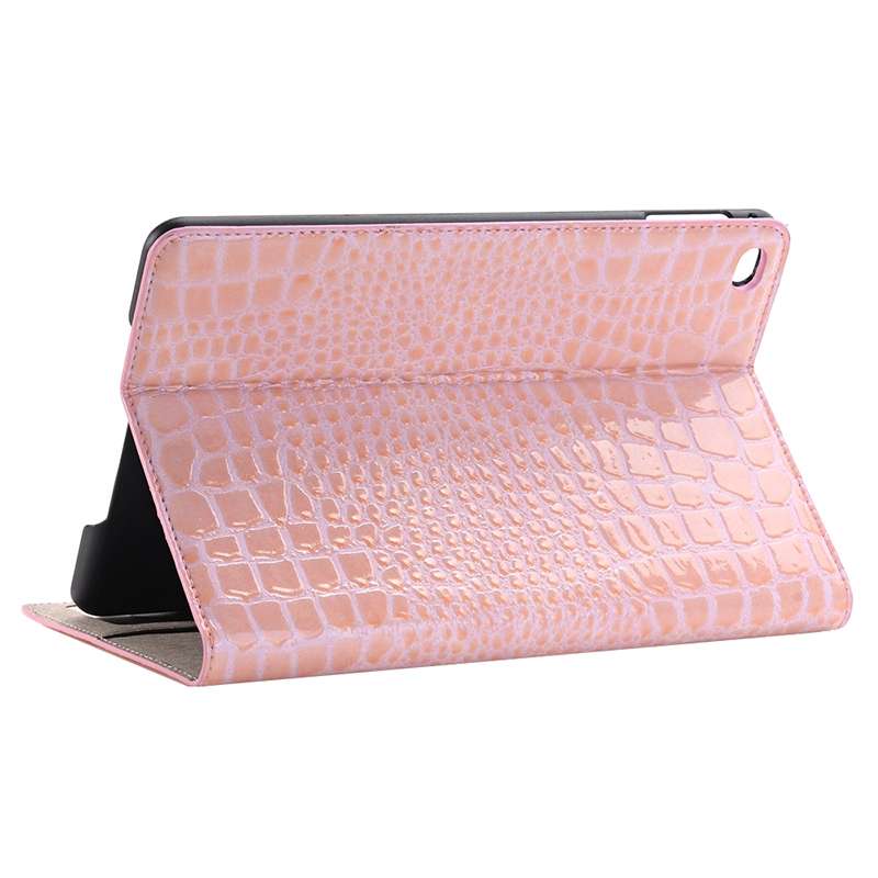 Crocodile Texture Horizontal Flip Leather Case with Holder & Card Slots & Wallet for iP ... (Pink)