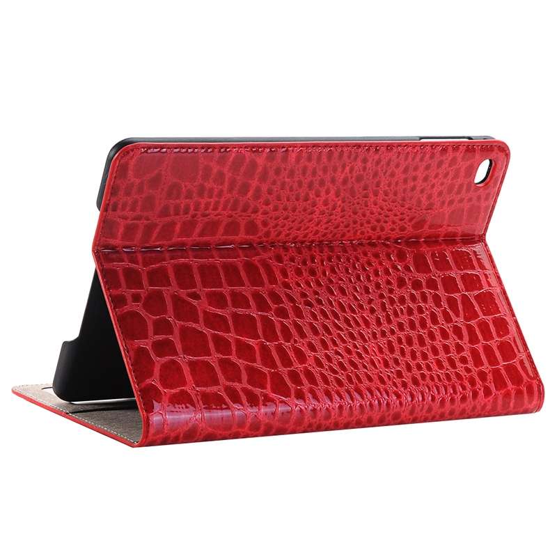 Crocodile Texture Horizontal Flip Leather Case with Holder & Card Slots & Wallet for iPa ... (Red)