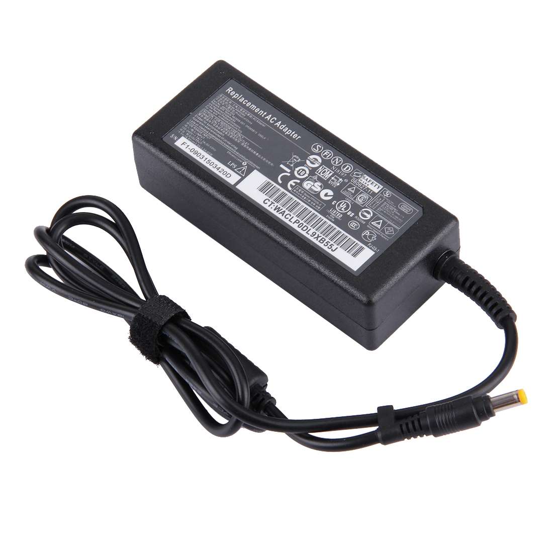 AC Adapter 18.5V 3.5A 65W for HP Notebook, Output Tips: 4.8 x 1.7mm, EU Plug(Black)