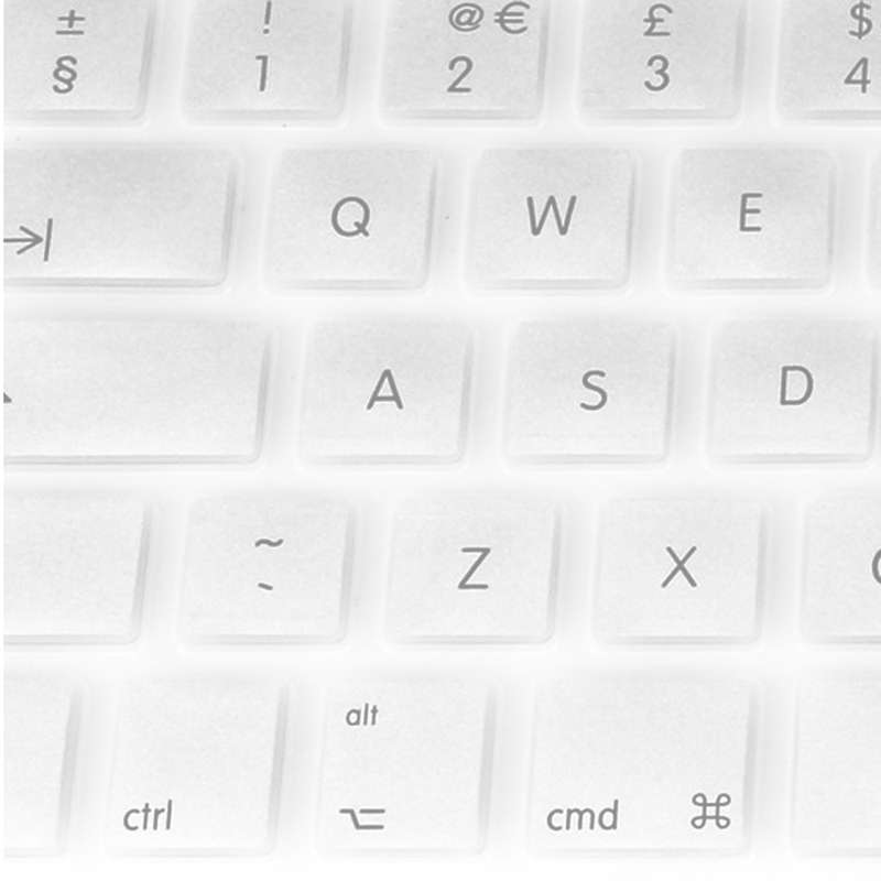 10 PCS Silicone Soft European-style English Keyboard Protector Cover Skin for MacBook ... (White)