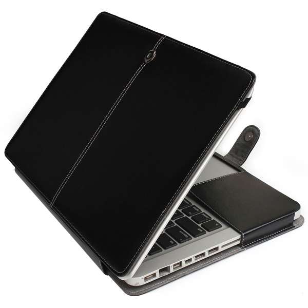 Notebook Leather Case with Snap Fastener for 13.3 inch MacBook Pro(Brown)