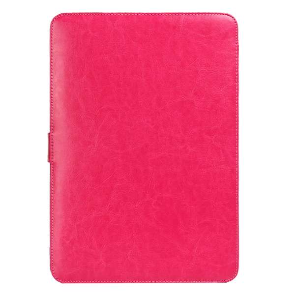 Notebook Leather Case with Snap Fastener for 15.4 inch MacBook Pro Retina(Magenta)
