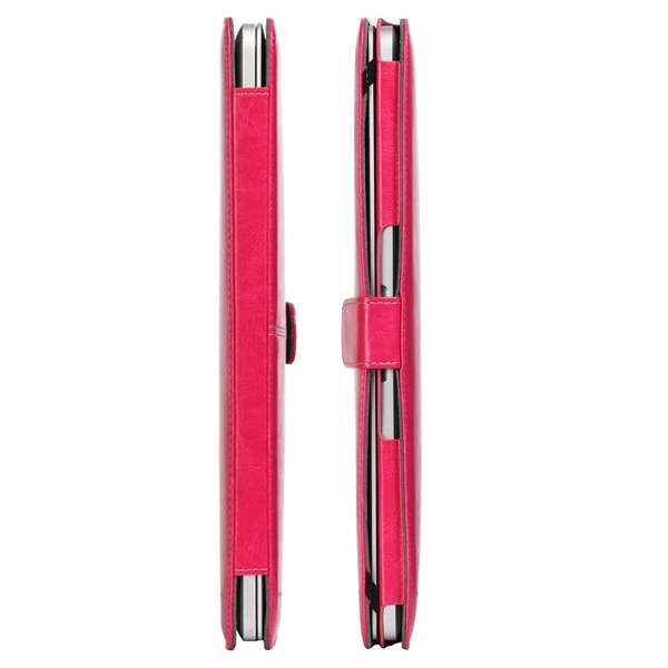 Notebook Leather Case with Snap Fastener for 15.4 inch MacBook Pro Retina(Magenta)