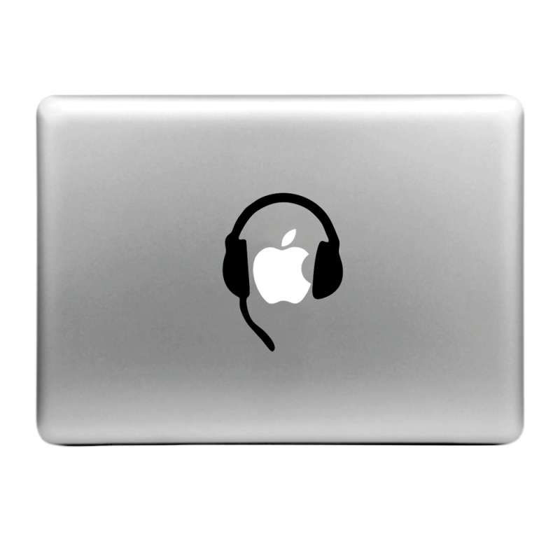 Hat-Prince Earphones Pattern Removable Decorative Skin Sticker for MacBook Air / Pro / Pro with Re
