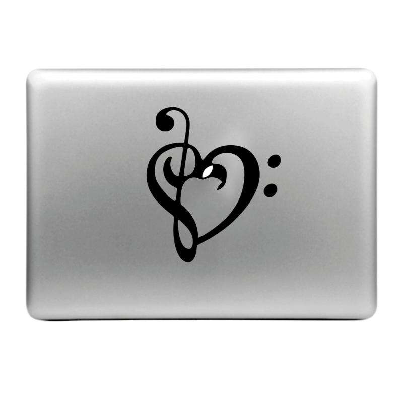 Hat-Prince Music Symbol Heart Pattern Removable Decorative Skin Sticker for MacBook Air / Pro / Pr
