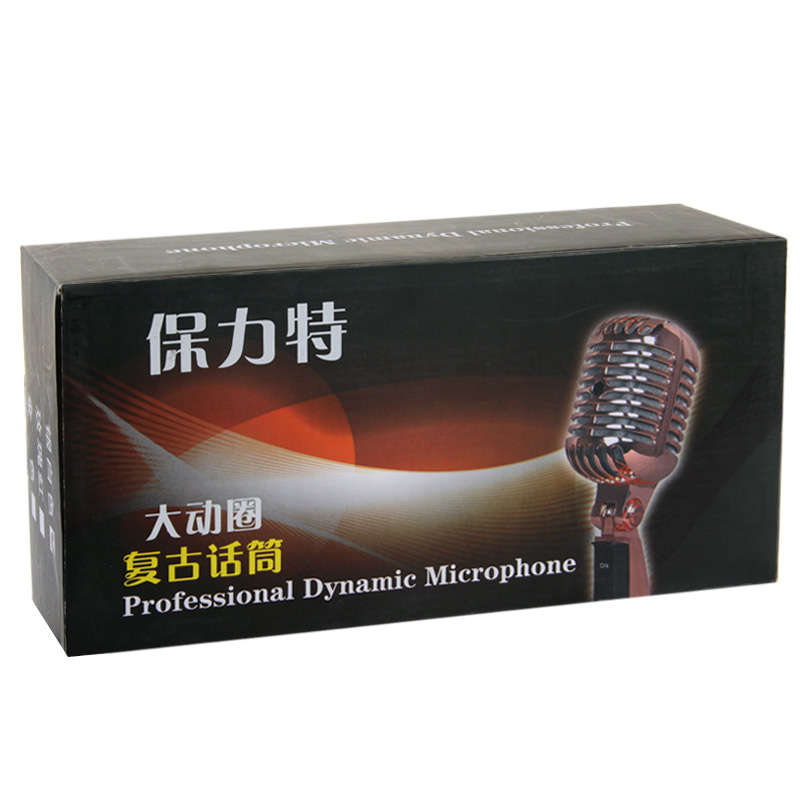 Professional Wired Classical Dynamic Microphone, Length: 18cm (Silver)