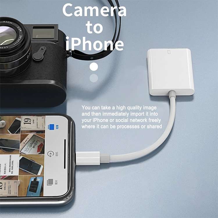 8 Pin to SD Card Camera Reader(White)