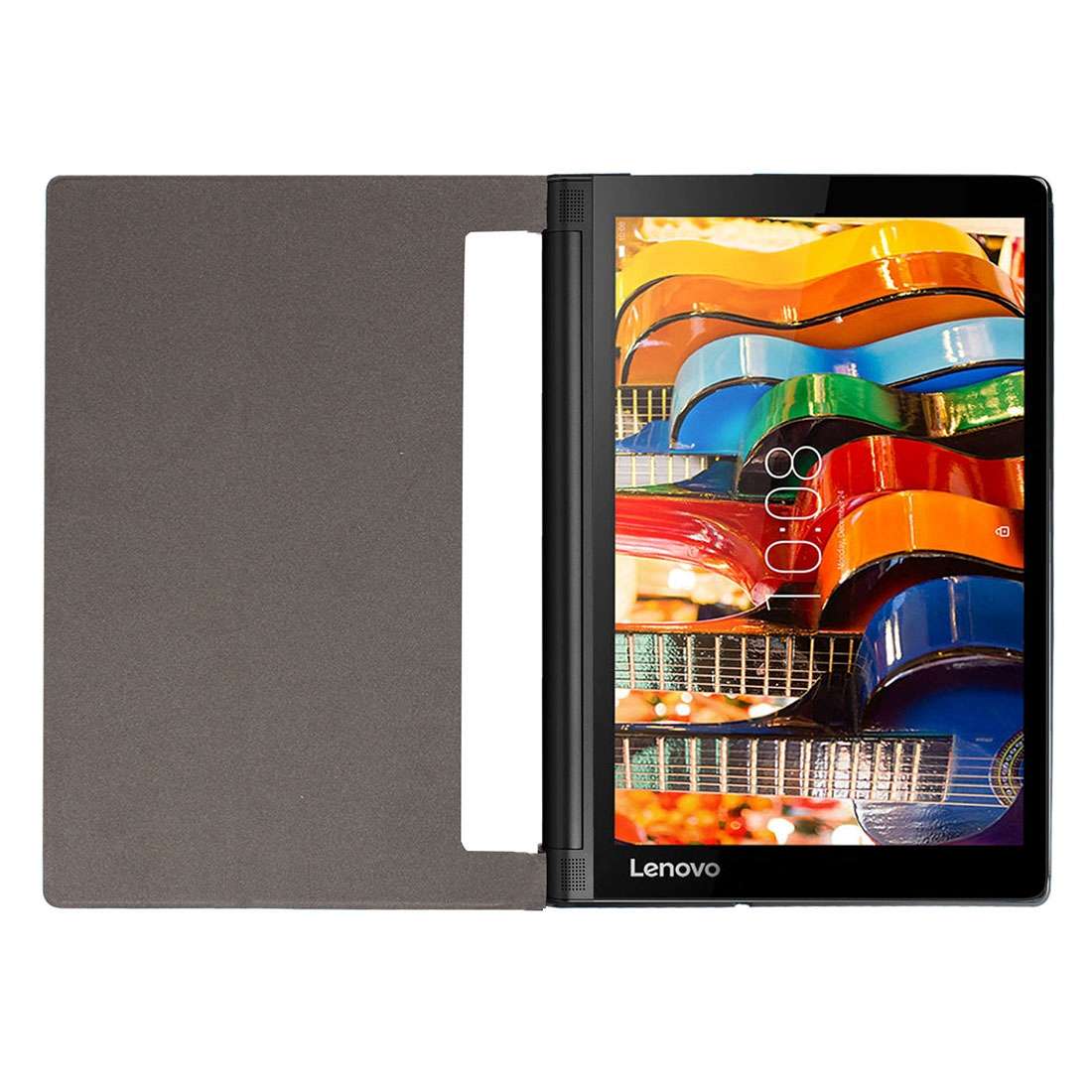 Custer Texture Horizontal Flip Solid Color Leather Case with Three-folding Holder for ... (Black)