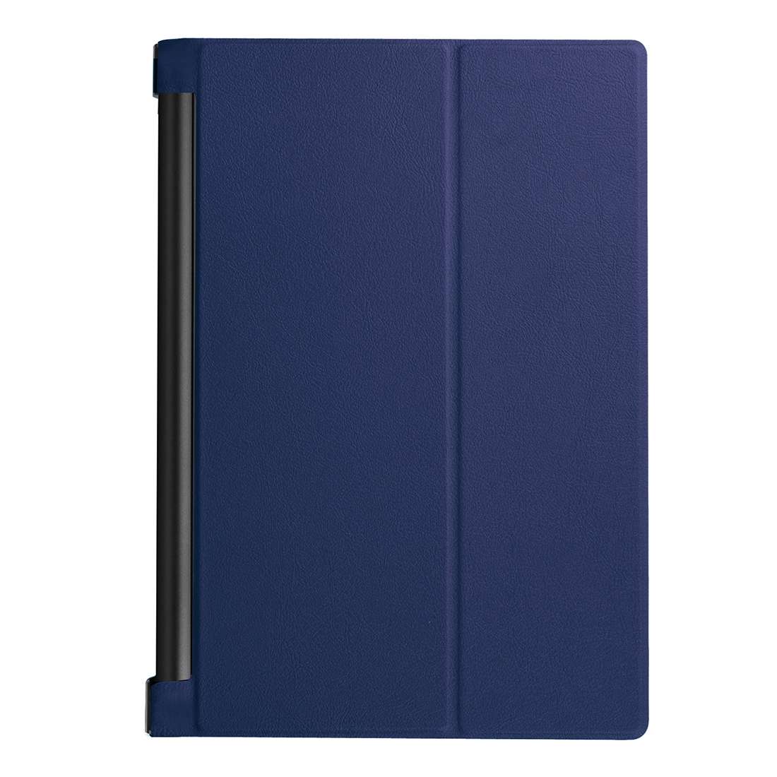 Custer Texture Horizontal Flip Solid Color Leather Case with Three-folding Holder ... (Dark Blue)