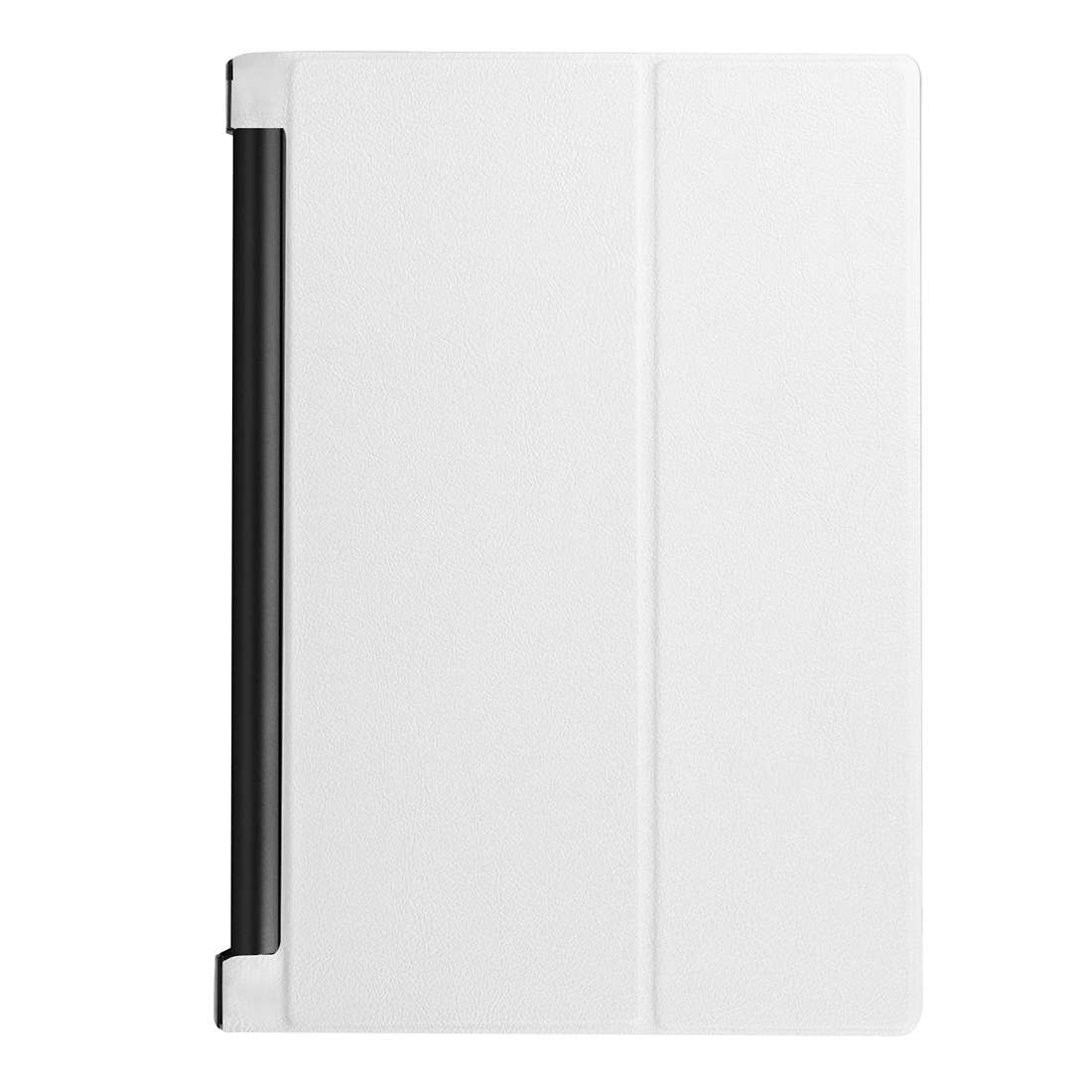 Custer Texture Horizontal Flip Solid Color Leather Case with Three-folding Holder for ... (White)
