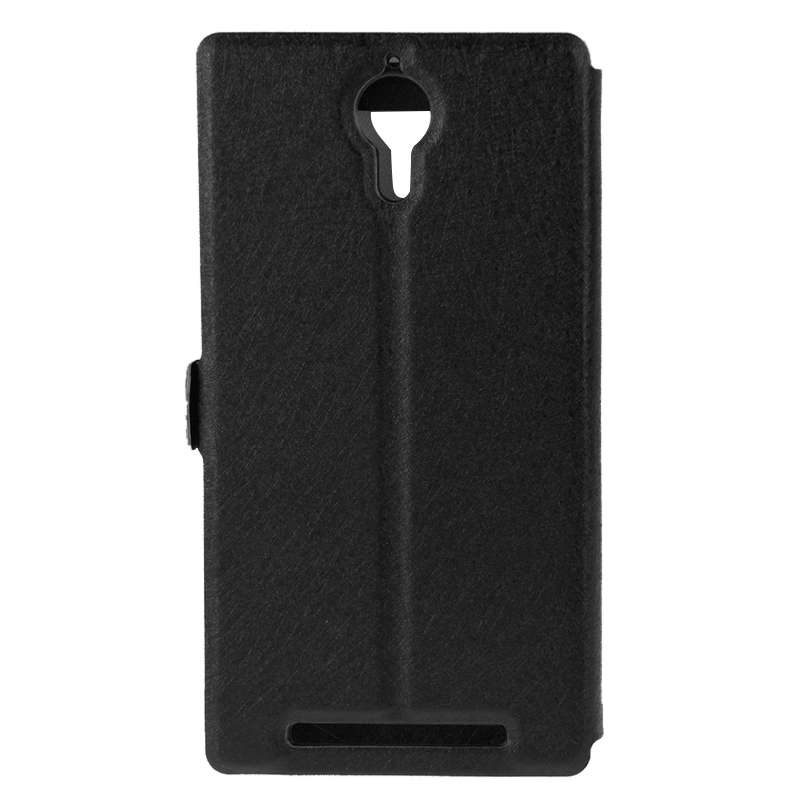 Cross Texture Horizontal Flip Leather Case with Caller ID Display & Holder for Lenovo K80(Black)