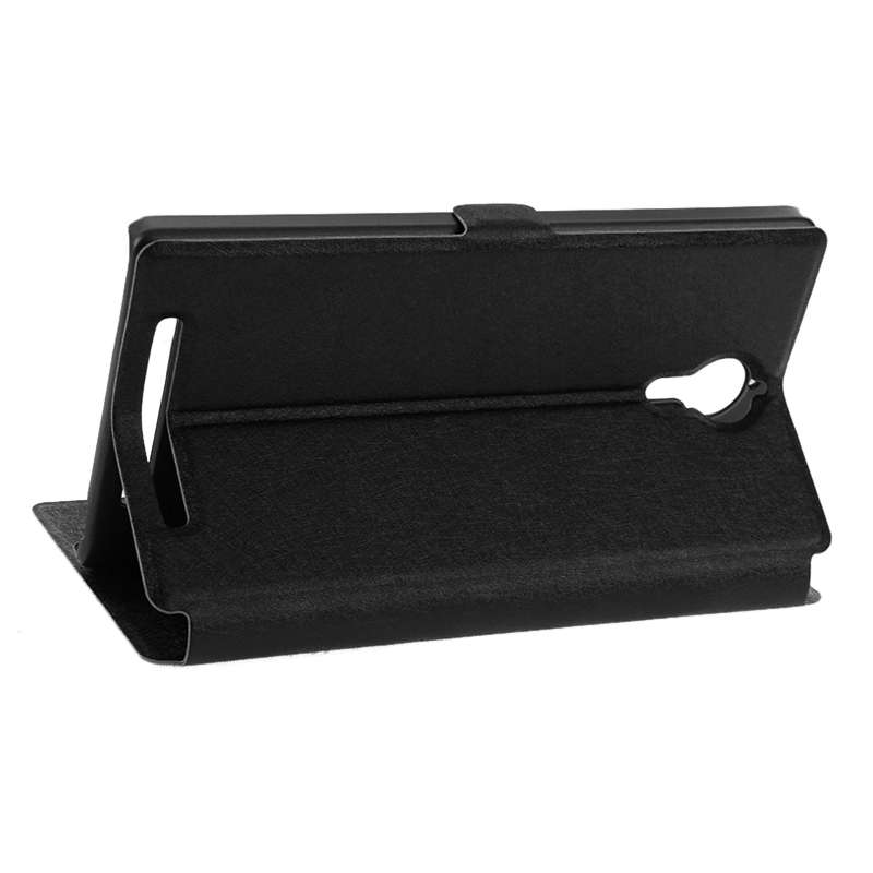 Cross Texture Horizontal Flip Leather Case with Caller ID Display & Holder for Lenovo K80(Black)