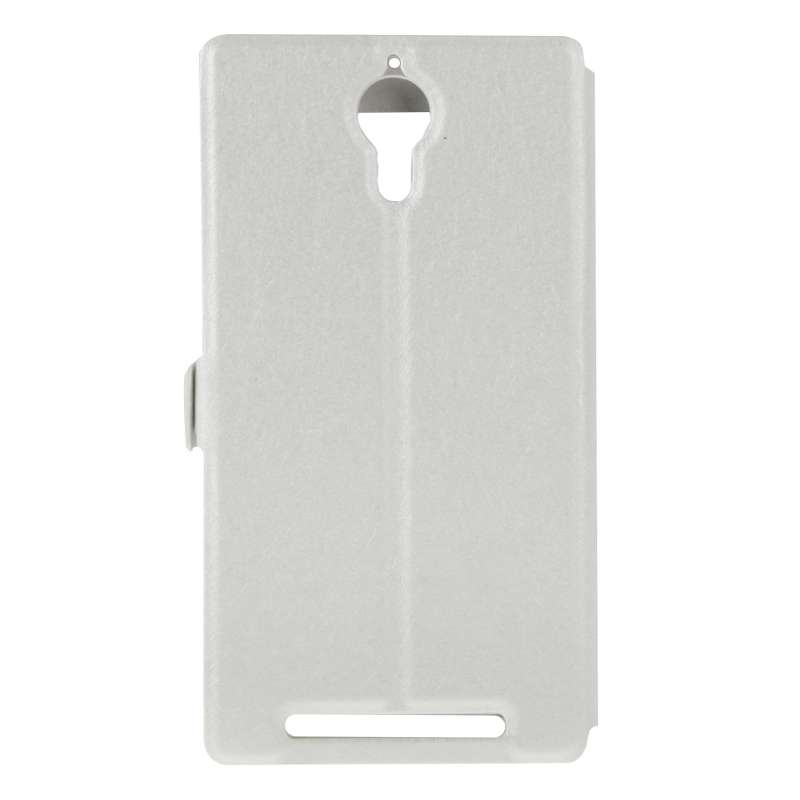 Cross Texture Horizontal Flip Leather Case with Caller ID Display & Holder for Lenovo K80(White)