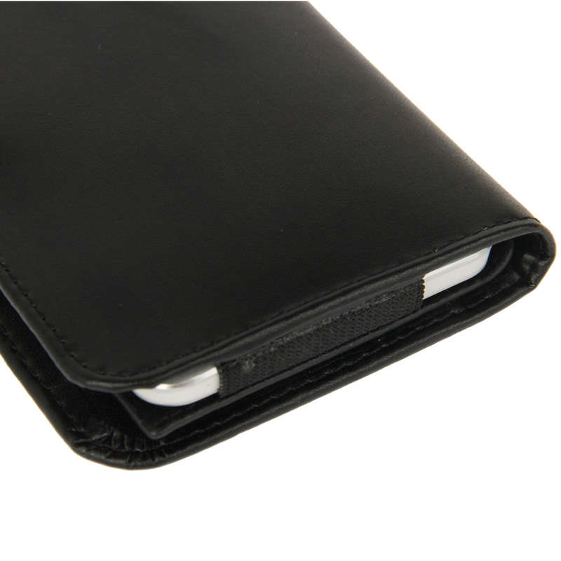 Genuine Leather Case with Wallet & Credit Card Slots for HTC M7 / i9300 / i9250 / Sony ... (Black)