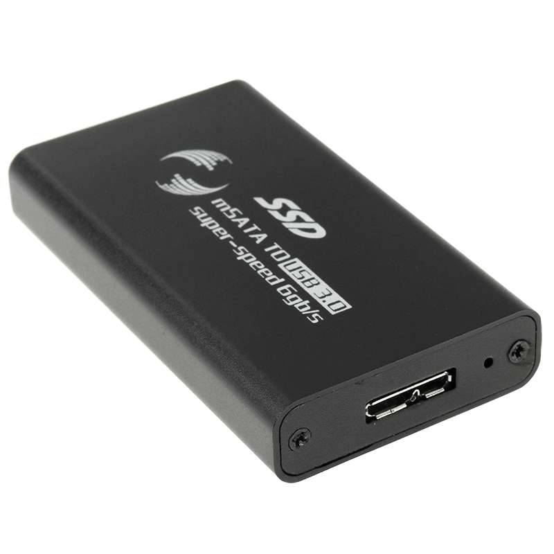 6gb/s mSATA Solid State Disk SSD to USB 3.0 Hard Disk Case(Black)