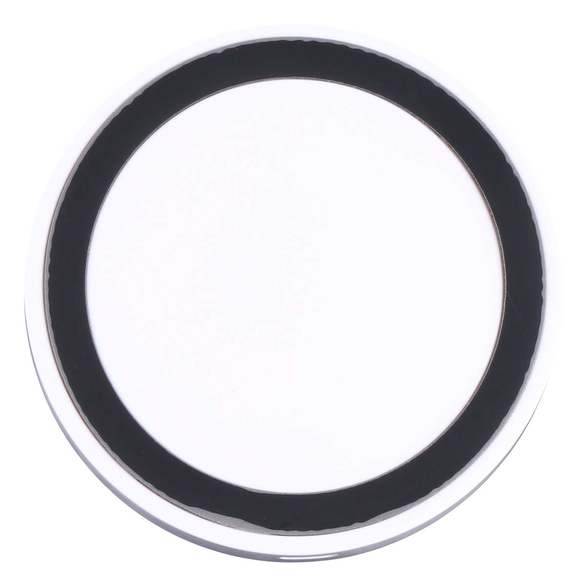 Universal QI Standard Round Wireless Charging Pad (White + Black)
