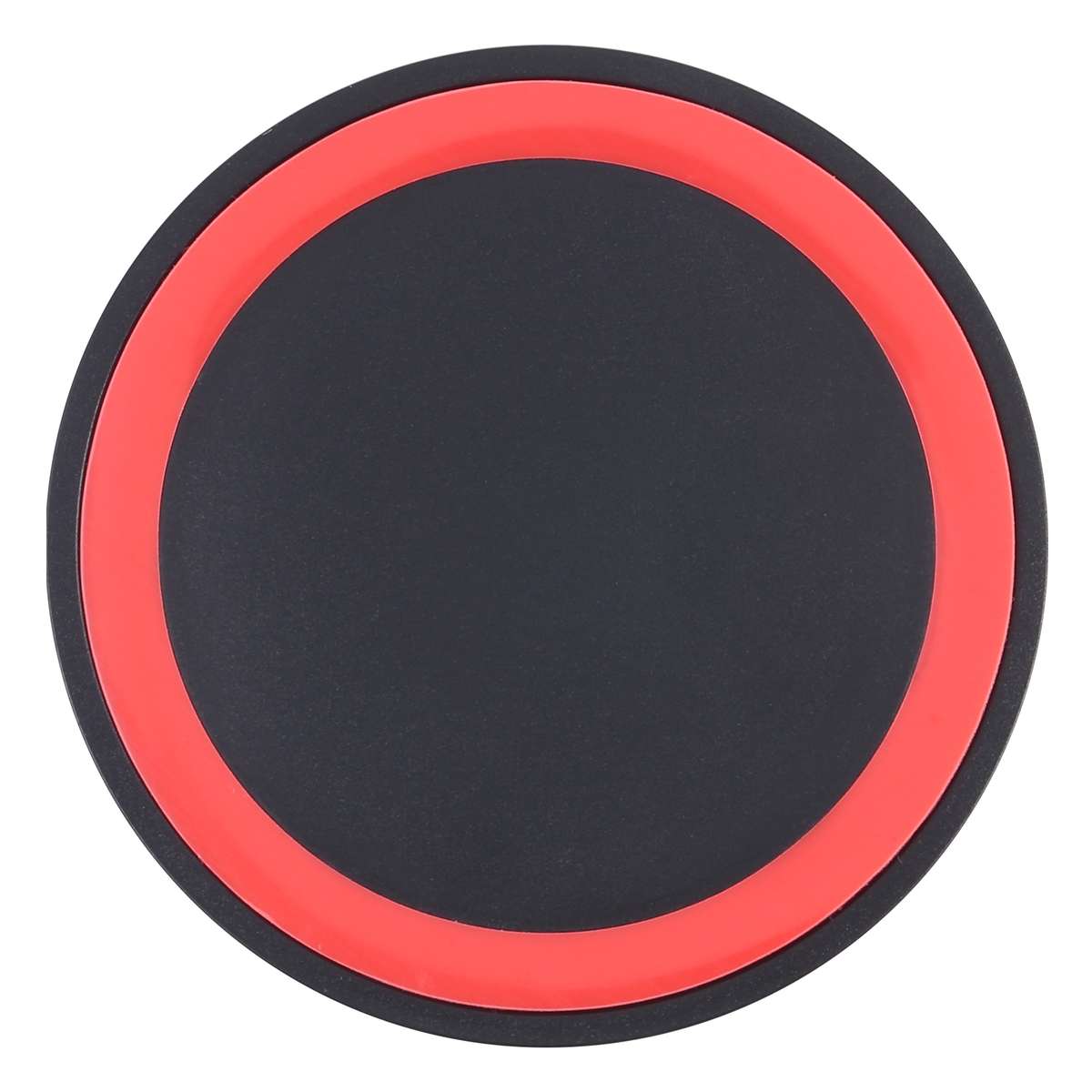 Universal QI Standard Round Wireless Charging Pad (Black + Red)