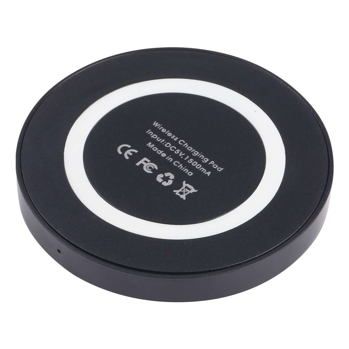 5W Universal QI Standard Round Wireless Charging Pad (Black + White)