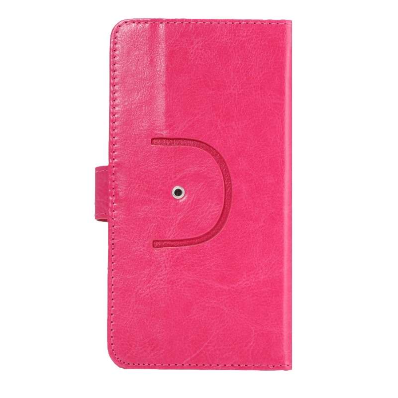 5.5-6.3 Inch Universal Crazy Horse Texture 360 Degree Rotating Carry Case with Holde ... (Magenta)