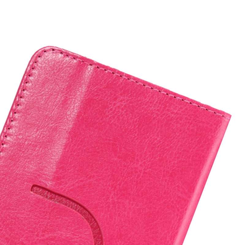 5.5-6.3 Inch Universal Crazy Horse Texture 360 Degree Rotating Carry Case with Holde ... (Magenta)