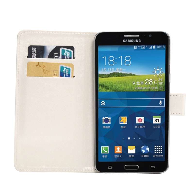5.5-6.3 Inch Universal Crazy Horse Texture 360 Degree Rotating Carry Case with Holder ... (White)