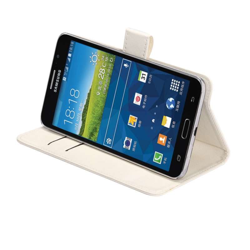 5.5-6.3 Inch Universal Crazy Horse Texture 360 Degree Rotating Carry Case with Holder ... (White)