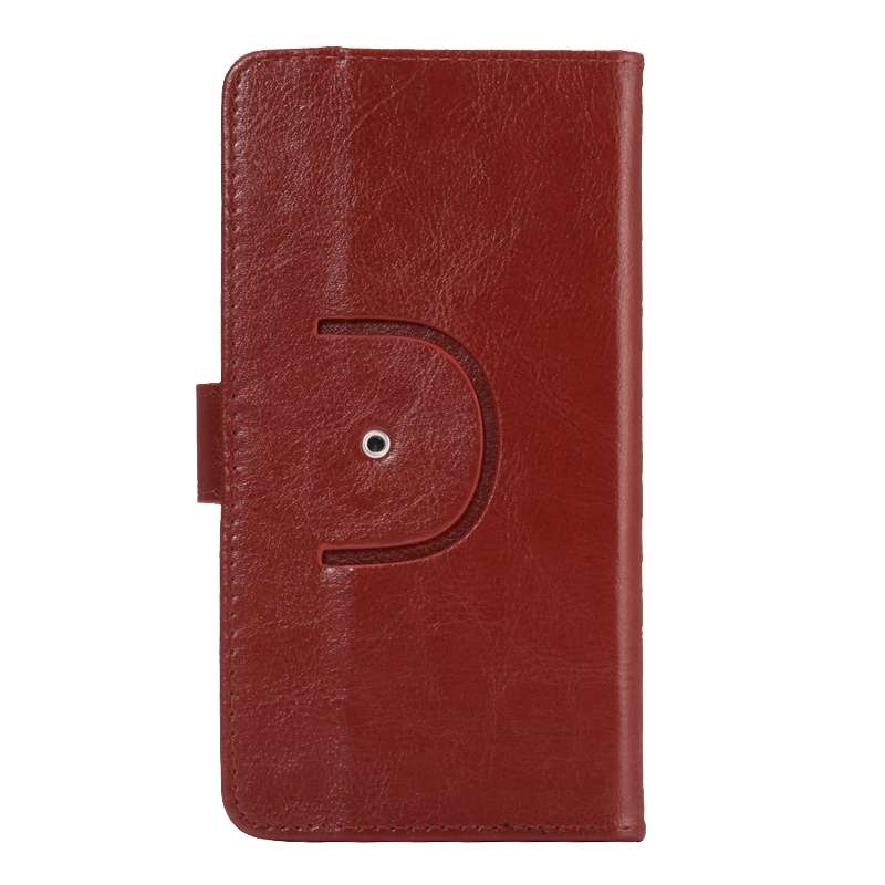 5.5-6.3 Inch Universal Crazy Horse Texture 360 Degree Rotating Carry Case with Holder ... (Brown)
