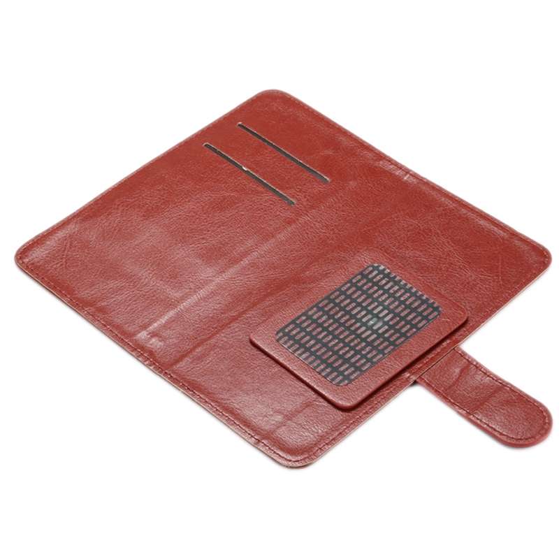 5.5-6.3 Inch Universal Crazy Horse Texture 360 Degree Rotating Carry Case with Holder ... (Brown)