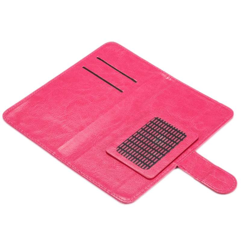 5.3-5.5 Inch Universal Crazy Horse Texture 360 Degree Rotating Carry Case with Holde ... (Magenta)