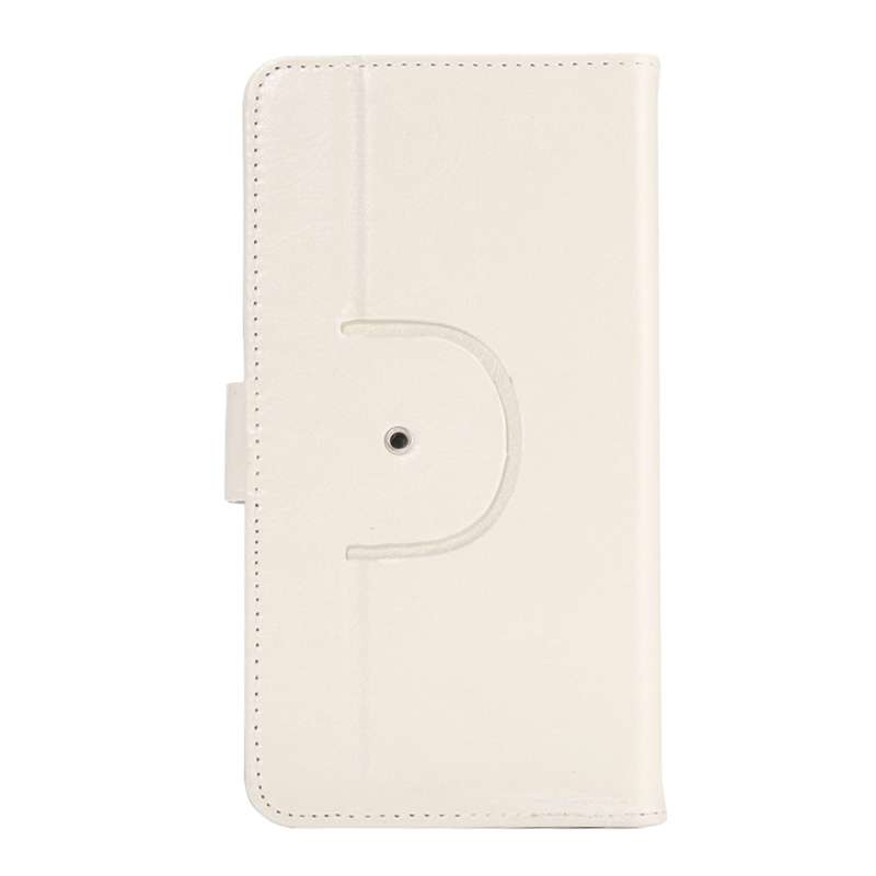 5.3-5.5 Inch Universal Crazy Horse Texture 360 Degree Rotating Carry Case with Holder ... (White)