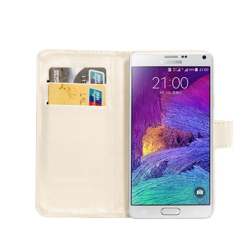 5.3-5.5 Inch Universal Crazy Horse Texture 360 Degree Rotating Carry Case with Holder ... (White)