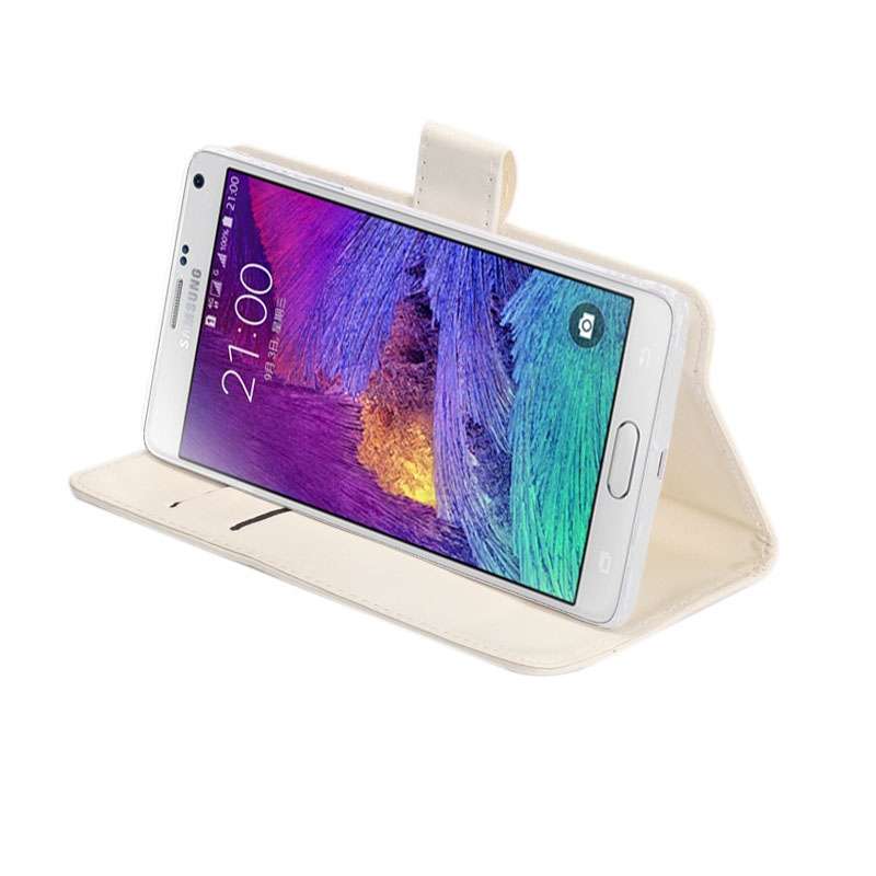 5.3-5.5 Inch Universal Crazy Horse Texture 360 Degree Rotating Carry Case with Holder ... (White)