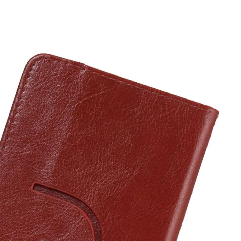 5.3-5.5 Inch Universal Crazy Horse Texture 360 Degree Rotating Carry Case with Holder ... (Brown)