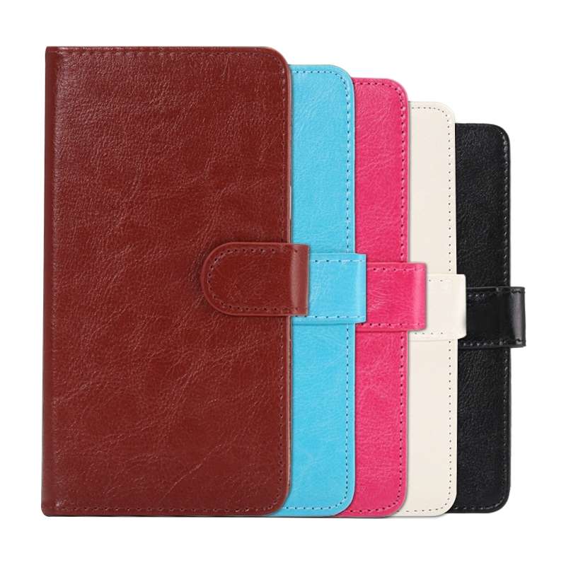 5.3-5.5 Inch Universal Crazy Horse Texture 360 Degree Rotating Carry Case with Holder ... (White)
