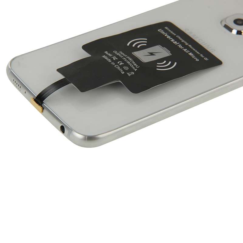 Wireless Charging Receiver For QI, Universal for All Micro(Black)