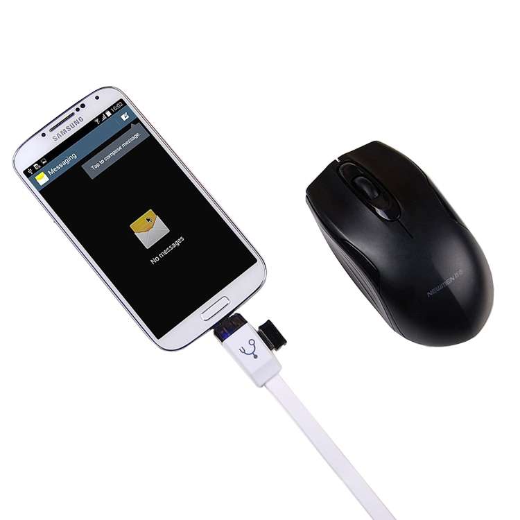 OTG-Y-01 USB 2.0 Male to Micro USB Male + USB Female OTG Charging Data Cable for Andro ... (White)