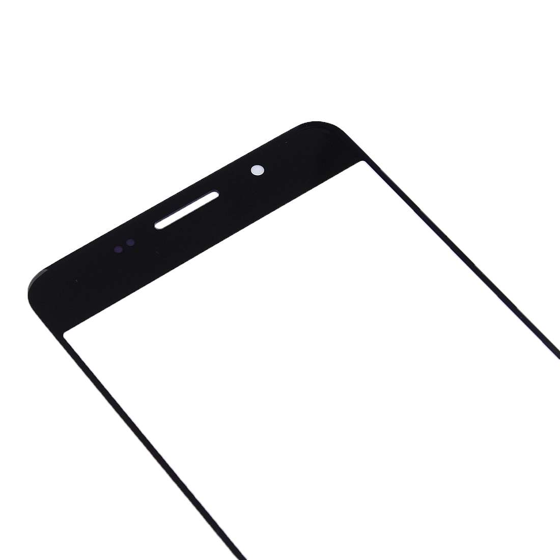 For Galaxy A7 (2016) / A710 Front Screen Outer Glass Lens (Black)
