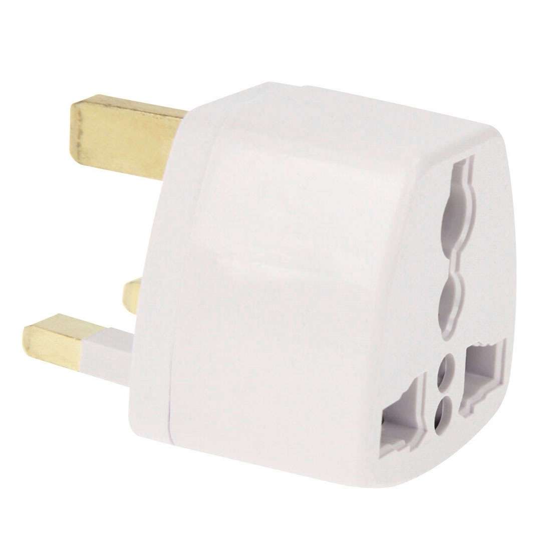 Plug Adapter, Travel Power Adaptor with UK Socket Plug(White)