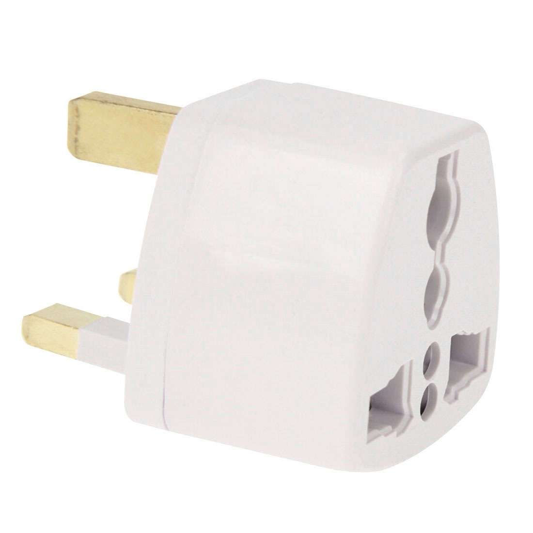 Plug Adapter, Travel Power Adaptor with UK Socket Plug(White)