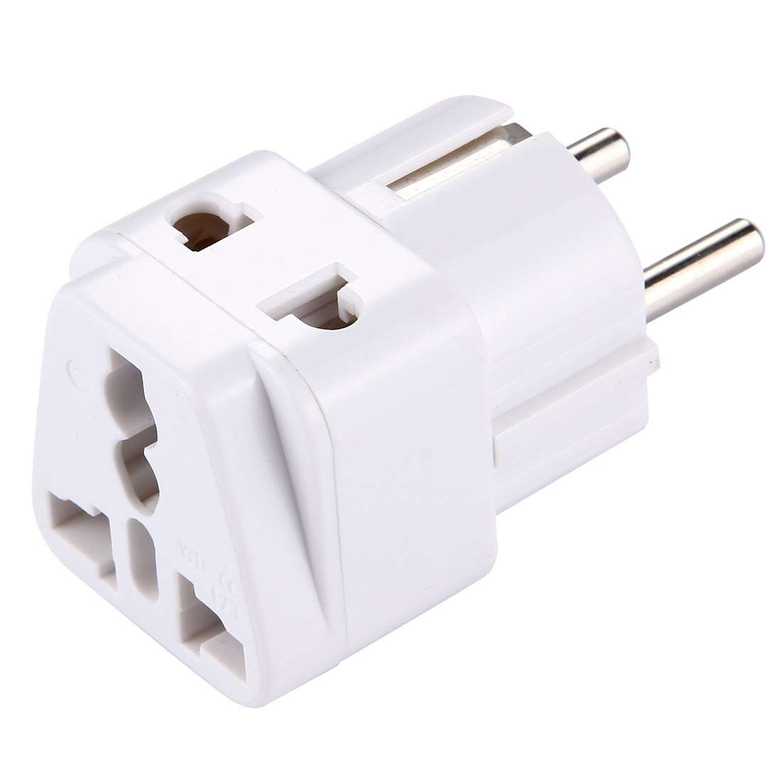 WD-9 Plug Adapter, Travel Power Adaptor with Europe Socket Plug(White)