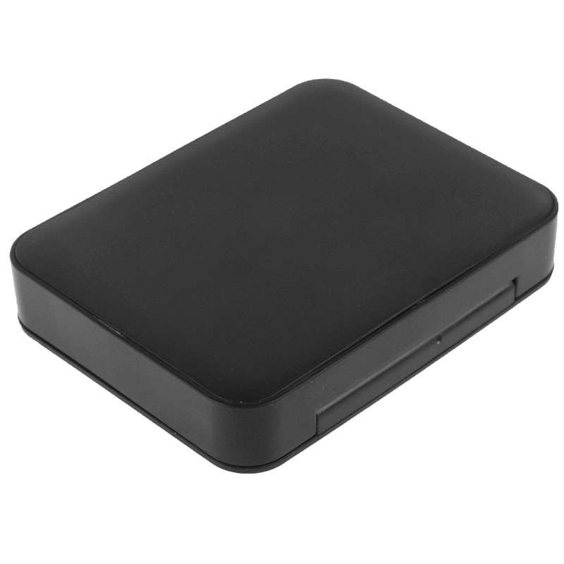 USB 2.0 4 x AA Batteries Box Portable Charger with Flashlight(Black)