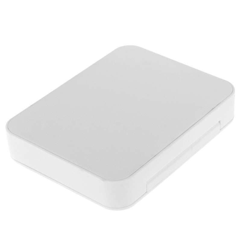USB 2.0 4 x AA Batteries Box Portable Charger with Flashlight(White)