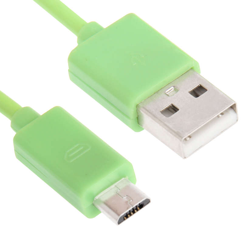 20 PCS 1m Micro USB Port USB Data Cable(Green)
