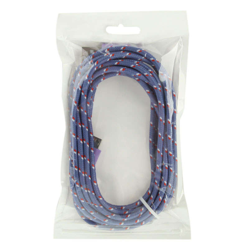 Nylon Netting Style Micro 5 Pin USB Data Transfer / Charge Cable, Length: 3m(Purple)