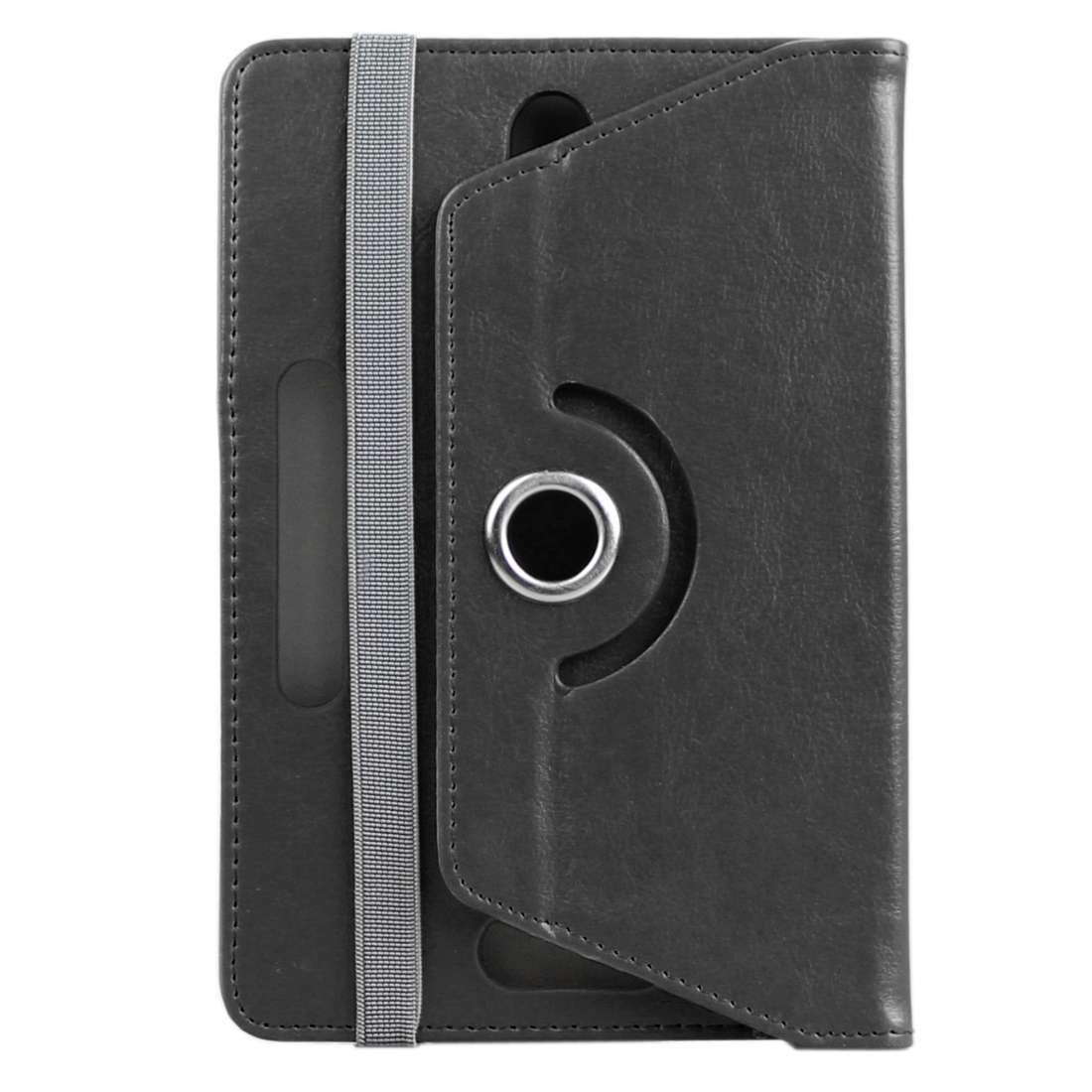 ENKAY 9 inch Tablets Leather Case Crazy Horse Texture 360 Degrees Rotation Protective ... (Black)