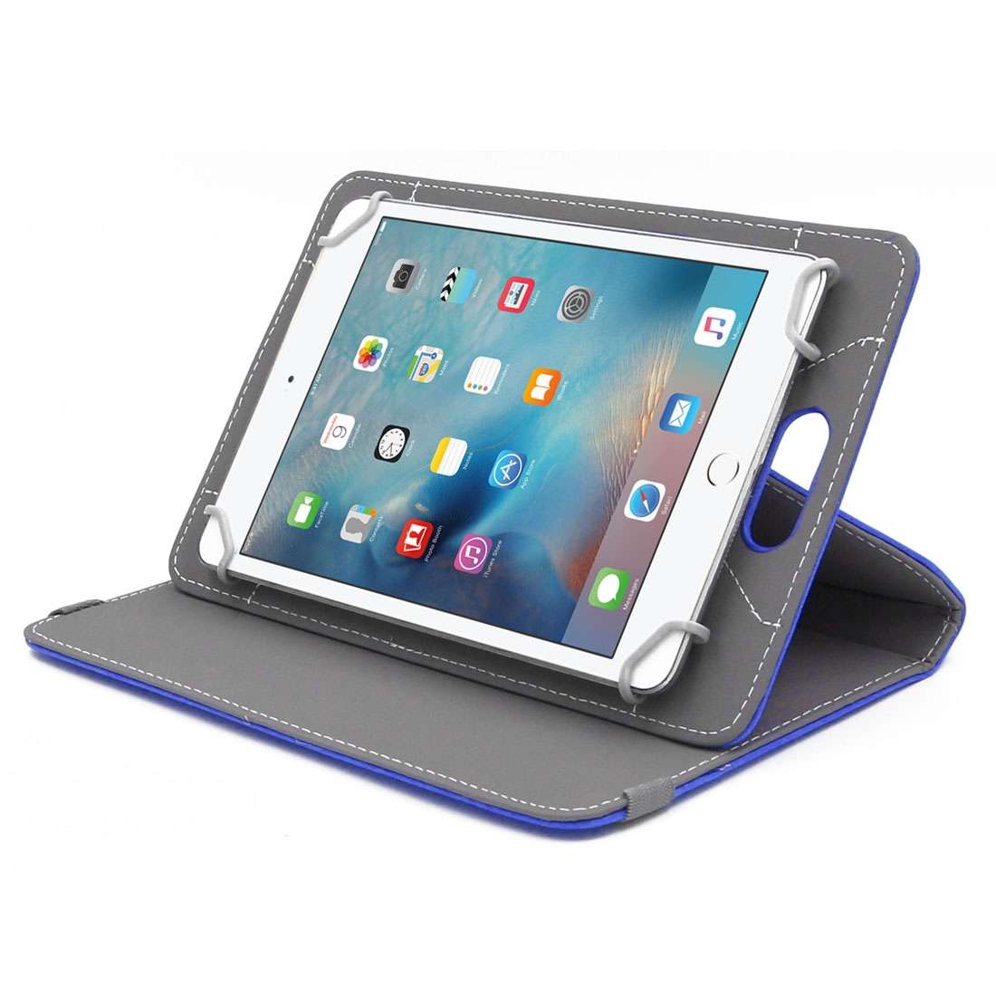 ENKAY 9 inch Tablets Leather Case Crazy Horse Texture 360 Degrees Rotation Protect ... (Dark Blue)
