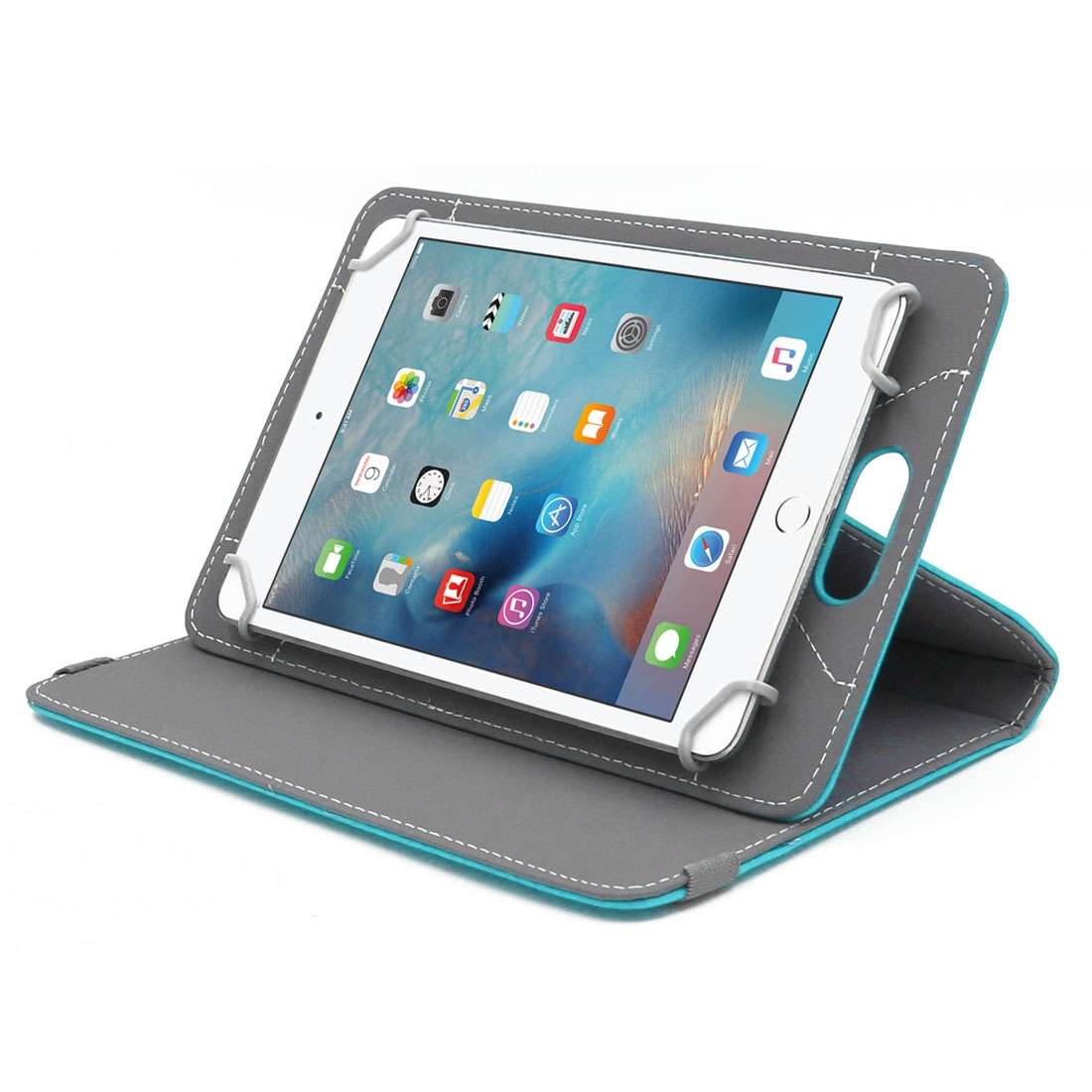 ENKAY 9 inch Tablets Leather Case Crazy Horse Texture 360 Degrees Rotation Protective C ... (Blue)