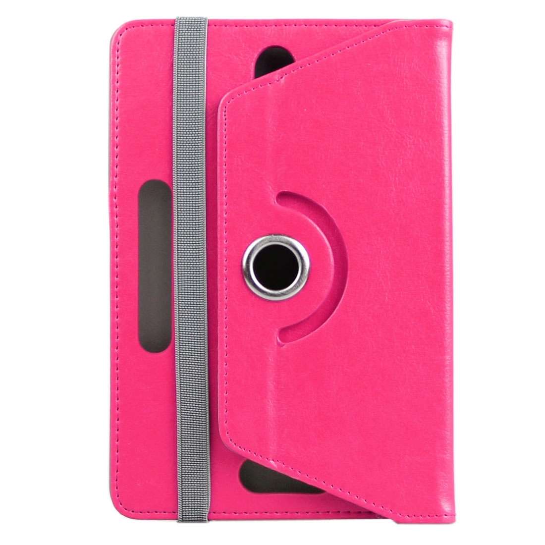 ENKAY 9 inch Tablets Leather Case Crazy Horse Texture 360 Degrees Rotation Protectiv ... (Magenta)