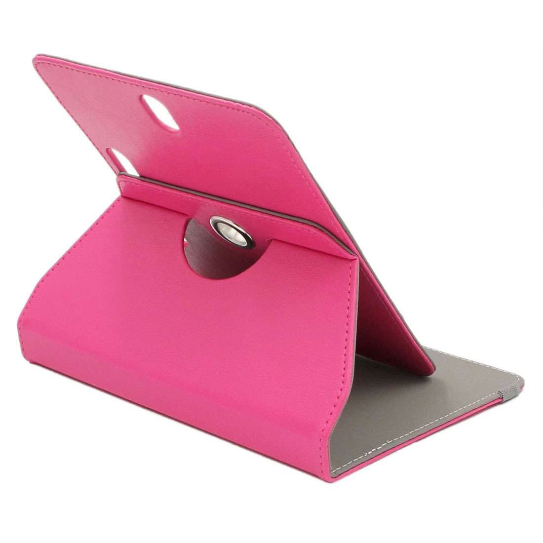 ENKAY 9 inch Tablets Leather Case Crazy Horse Texture 360 Degrees Rotation Protectiv ... (Magenta)