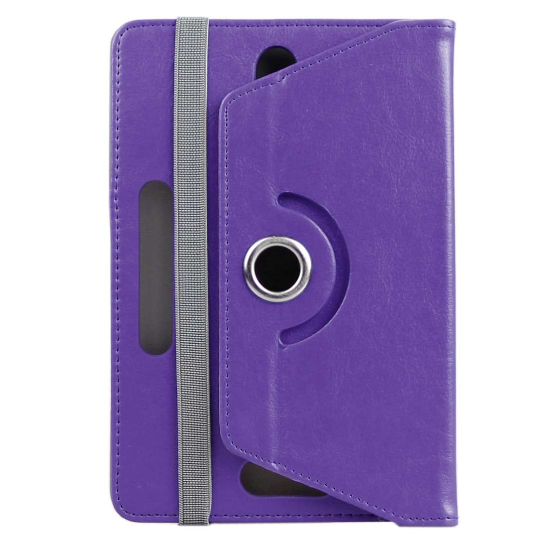 ENKAY 9 inch Tablets Leather Case Crazy Horse Texture 360 Degrees Rotation Protective ... (Purple)
